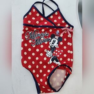 Disney Minnie Mouse One-pc Swimsuit Girls 2-3 Years By Marks & Spencer UK